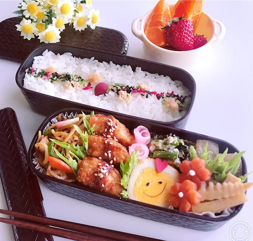 Snapdishの料理写真:月曜日《私のお弁当》|ちゃべさん