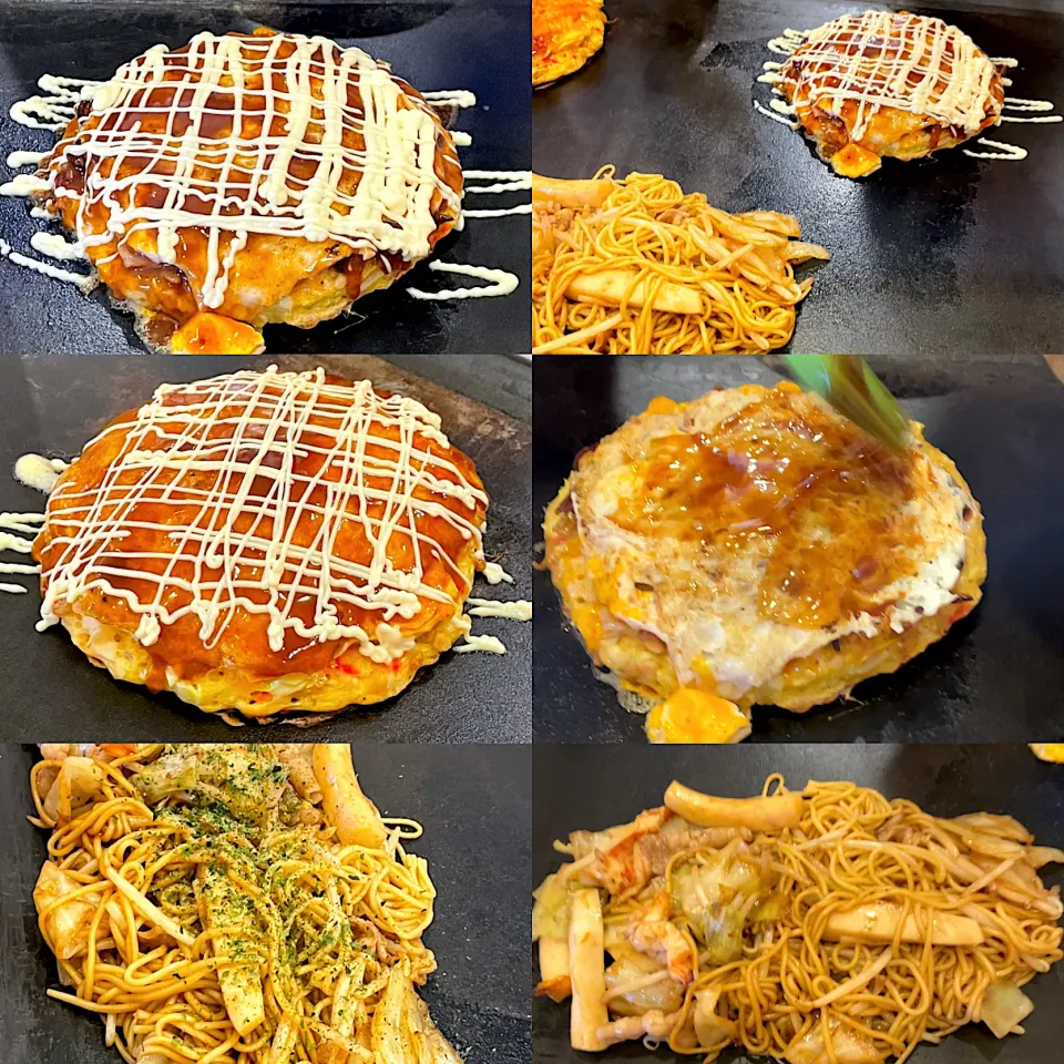 お好み焼き　弁天チーズ　いかモダン　ミックス焼きそば|るみおんさん