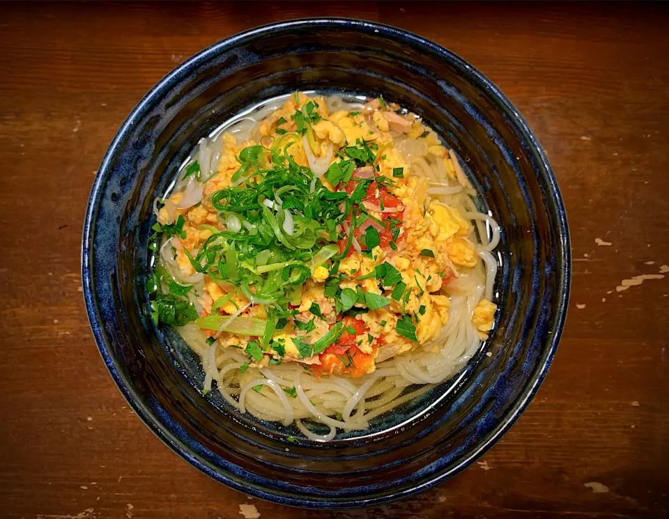 ツナ玉トマトそうめん|半田手延べそうめんの店 阿波や壱兆さん