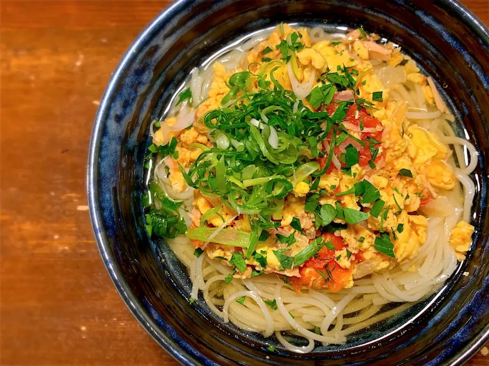 ツナ玉トマトそうめん|半田手延べそうめんの店 阿波や壱兆さん