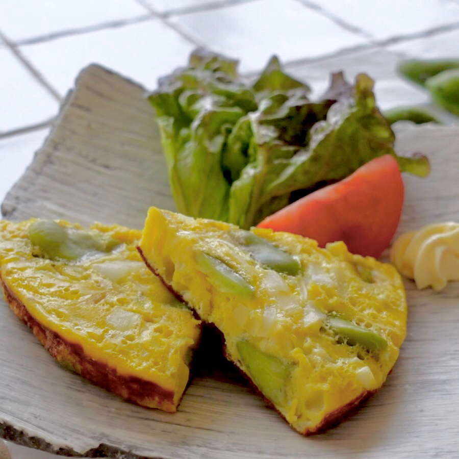 そら豆のふっくら玉子焼き🍳 ［レシピあり✌️］