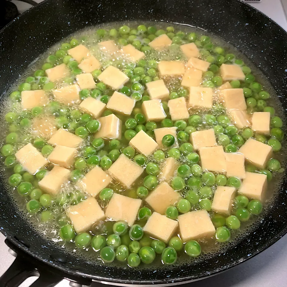 うすい豆と高野豆腐煮|みちさん