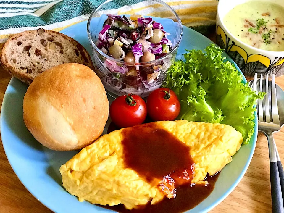 ワンプレートで朝ごはん|てんのすけさん