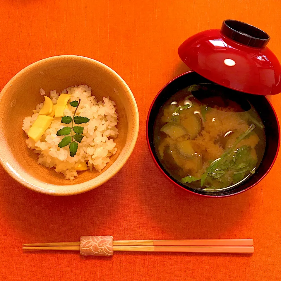 筍ご飯とお味噌汁|ゼニコさん