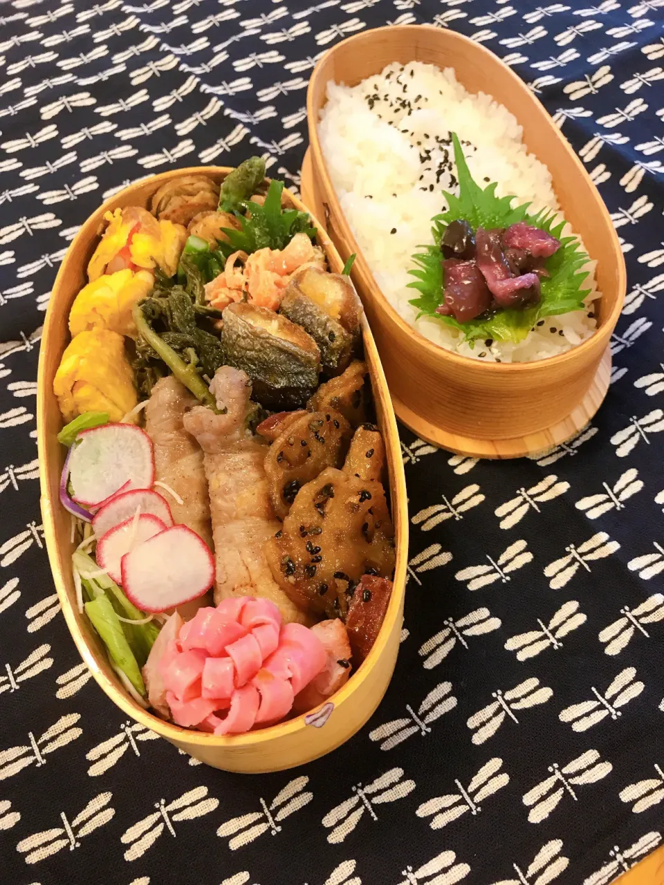 ♡パートナーのお弁当♡13年ぶりに曲げわっぱ弁当♡曲げわっぱの~樹の香りが生きていましたぁ♡令和3年4月27日火曜日♡|♡Fille√chie♡さん