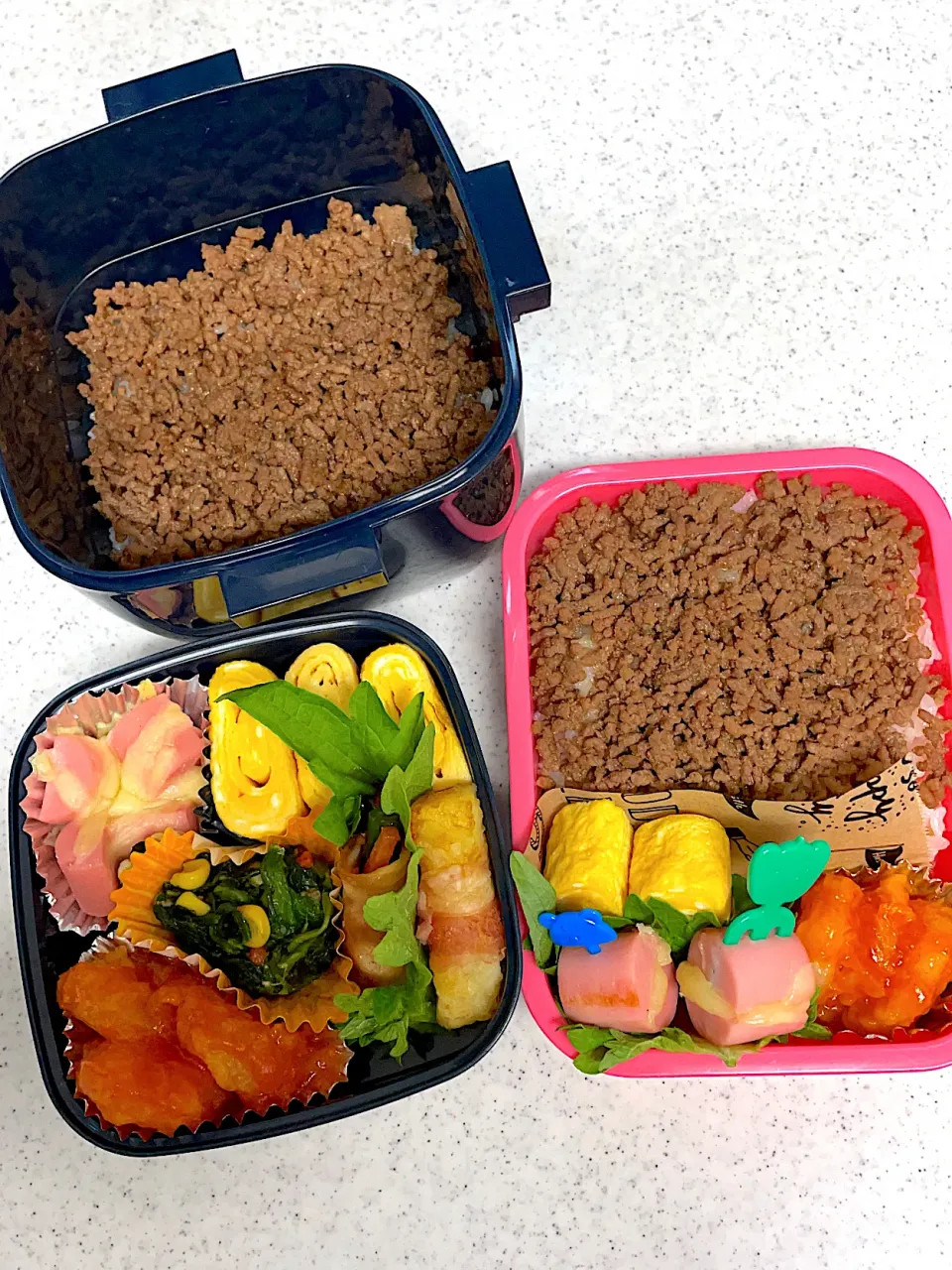 女子高生と男子高生のお弁当|料理嫌いなおかあさんさん