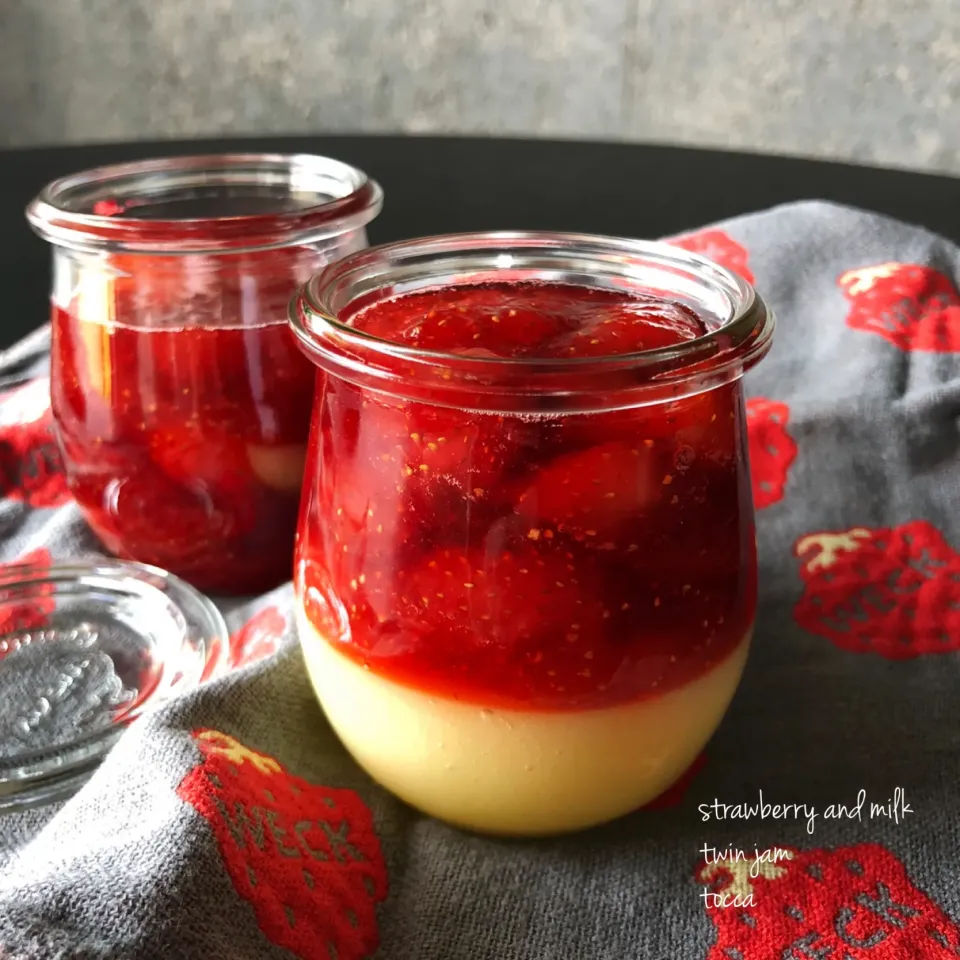 toccaさんの料理 いちごとミルクのツインジャム🍓🍼|toccaさん