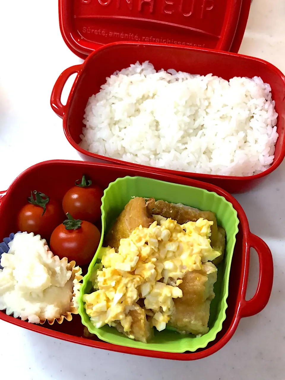 旦那さん弁当⭐︎夕飯の残り笑|ゆーこ。さん