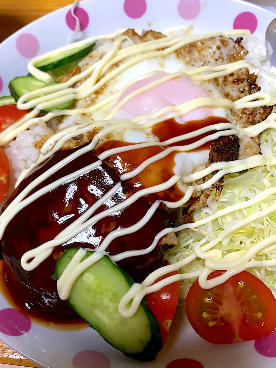 Snapdishの料理写真:ロコモコ丼|kaaaaaさん