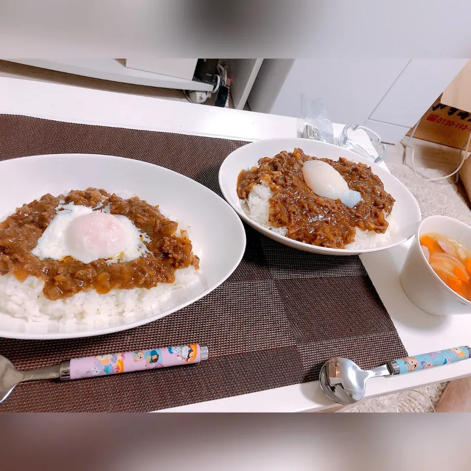 Snapdishの料理写真:キーマカレー🥚|ちっちょんさん