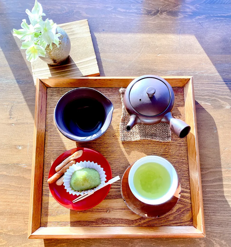 北海道函館市の日本茶カフェ「ティーショップ夕日」にてずんだ餅💚|Happy suzumeさん