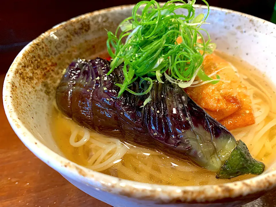 まるごと一本揚げ茄子そうめん|半田手延べそうめんの店 阿波や壱兆さん