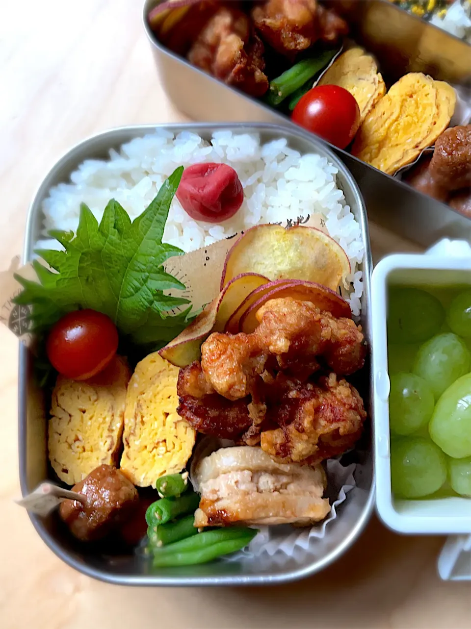 今日の中学生男子弁当と小学生遠足弁当|はぴたさん