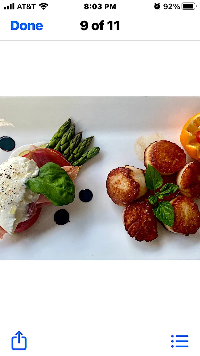 Seared Scallops with a Asparagus Burrata Salad|Christine pavelkaさん