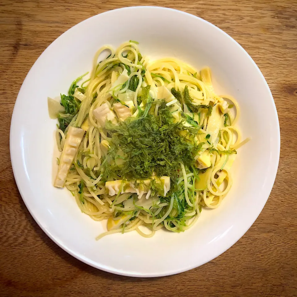 #vegan 
たけのこと海苔のパスタ|makiko_aさん