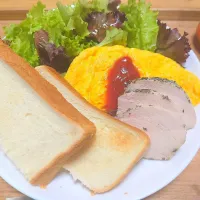 Snapdishの料理写真:ワンプレート朝食🌄|むーちょさん