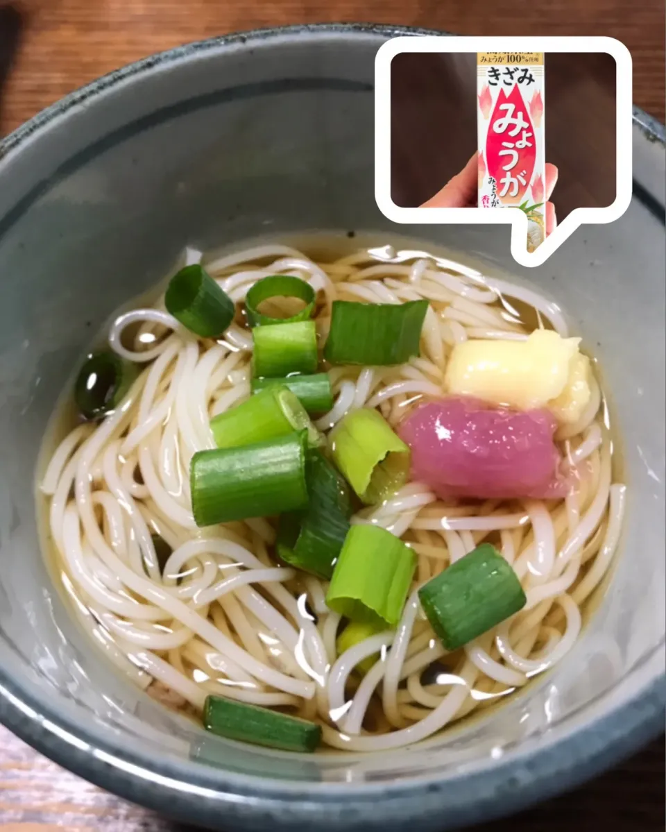 Snapdishの料理写真:そうめんの薬味に「みょうがチューブ」|sanaeさん