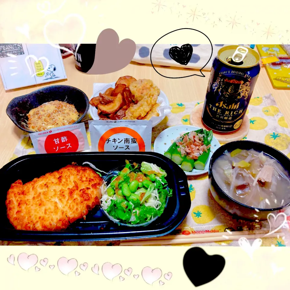 Snapdishの料理写真:４／２９ ｔｈｒ 晩ごはん🍴＊○°|rinaronarさん