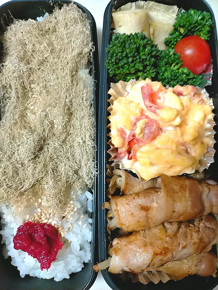 もやし肉巻き弁当
★トマトチーズ入り卵焼き
★ブロッコリー
★さつまいも蒸し|芽亜里さん