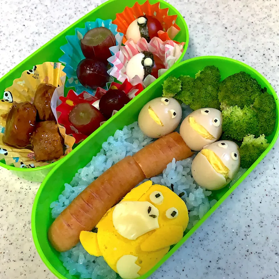 ポケモン　ナッシーとコダックお弁当|らんさん