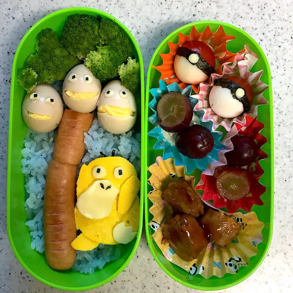 ポケモンナッシーとコダックのお弁当|らんさん