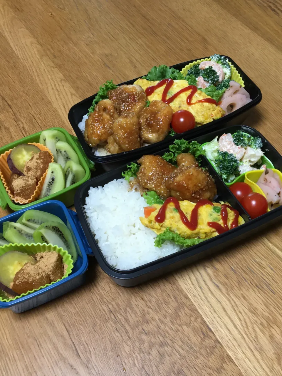 鶏むね唐の甘酢ごまあえ弁当|ゆさん