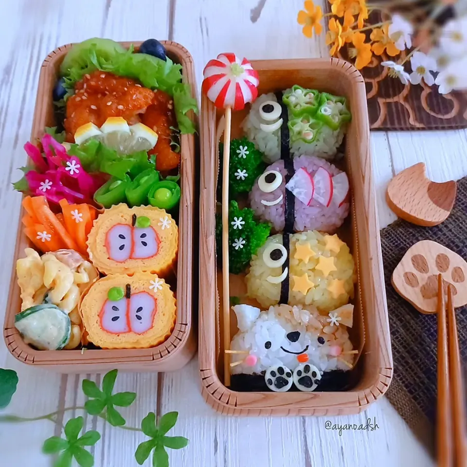 カラフル鯉のぼり🎏と
😽ネコちゃんのこどもの日弁当♪|ayano.adshさん