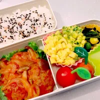 Snapdishの料理写真:4/24(土) 娘のお弁当🎶¨̮⑅*|かょチンさん