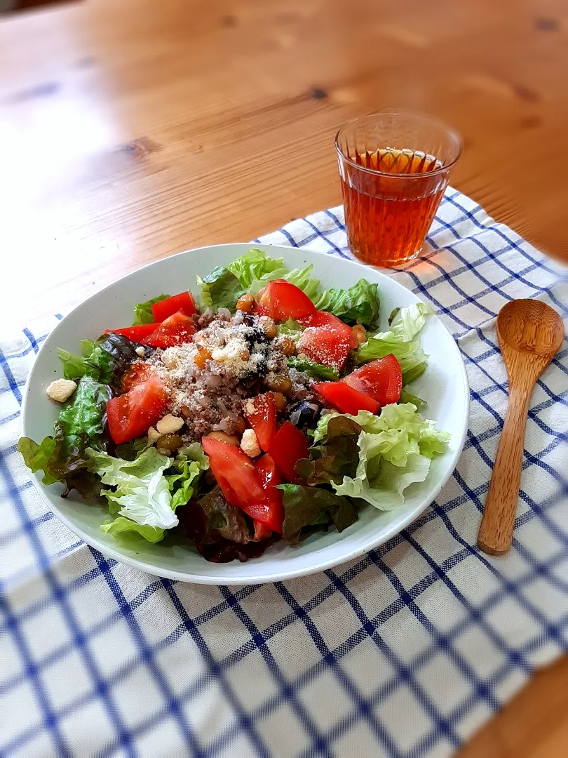 Snapdishの料理写真:タコライス　お豆入り|マイさん