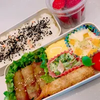 Snapdishの料理写真:4/30(金) 娘の遠足弁当🎶¨̮⑅*|かょチンさん