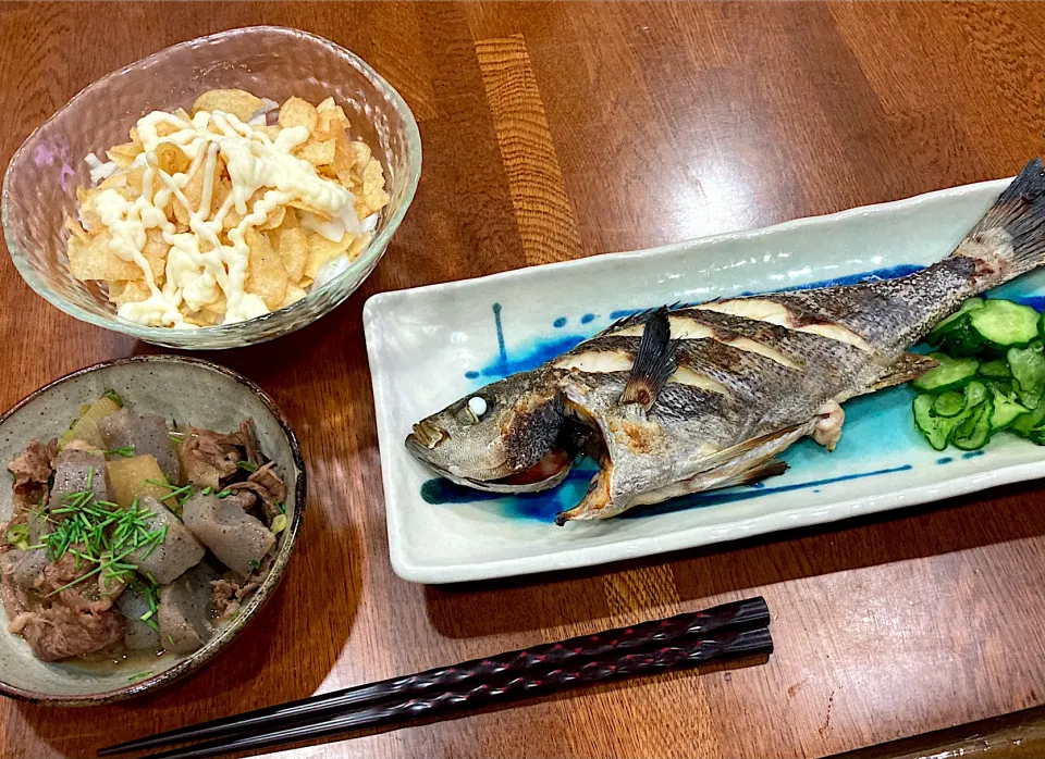 山口 萩産　いさき塩焼きで晩ご飯|sakuramochiさん