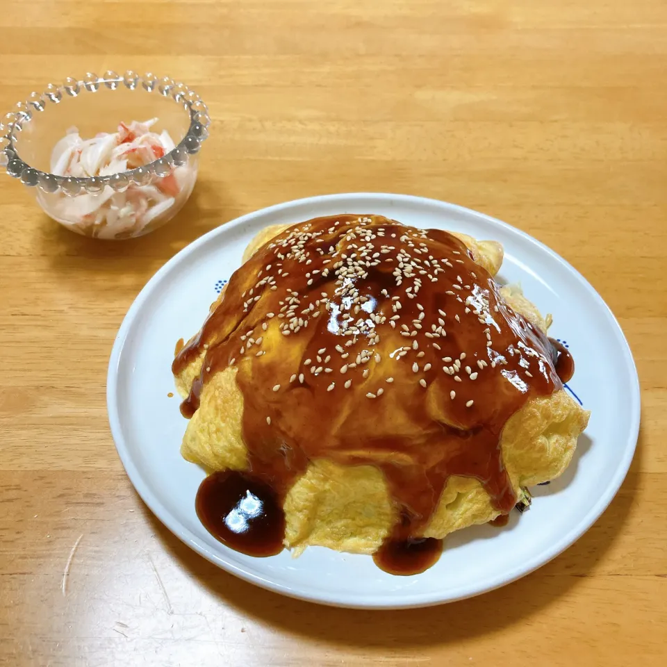 Snapdishの料理写真:お好み焼　肉・玉・そば・大葉|ちゃみこさん