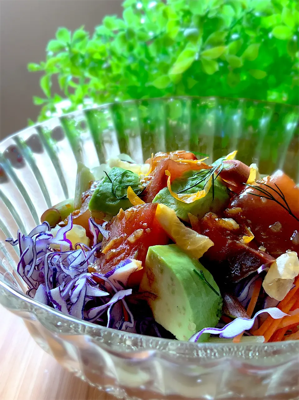 釣り魚🎣メジロ(ワラサ)の漬けサラダ🥗|9421beruさん