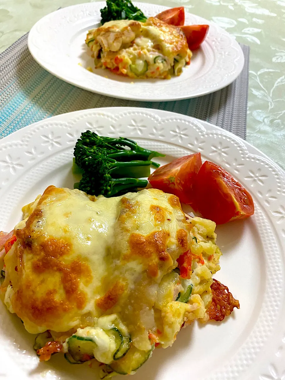 まなまな♡さんの料理 ポテトサラダリメイク♡コストコのパンガシウスdeチーズ焼き|ぽっちさん