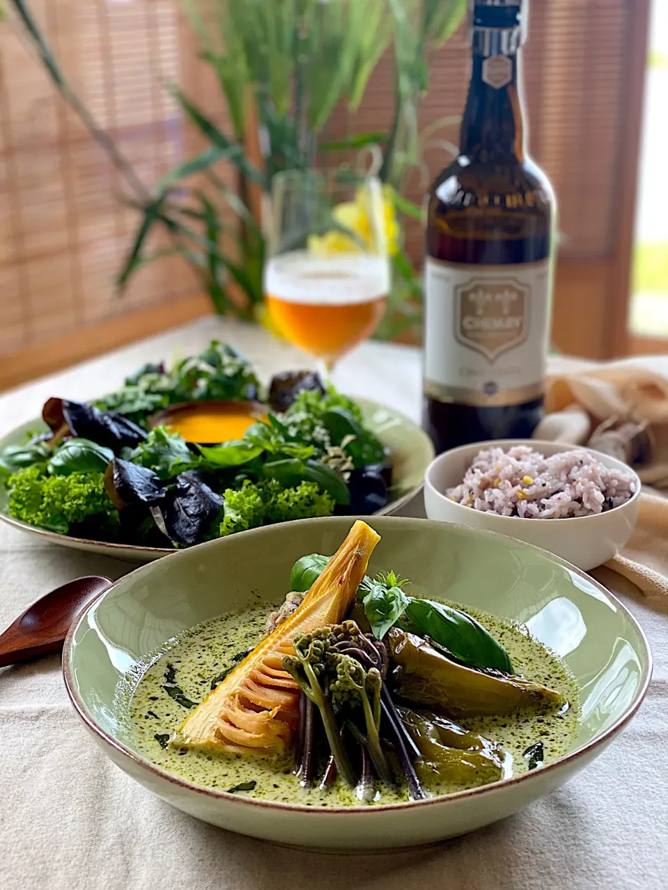 🌿Green,Green🌿 Today’s BEER： シメイホワイト サンクサン|ゆきぽん@ゆきの家飲み料理さん