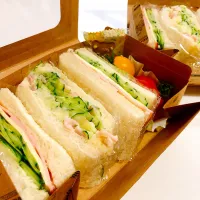 Snapdishの料理写真:サンドウィッチ🥪💓|ひよこさん