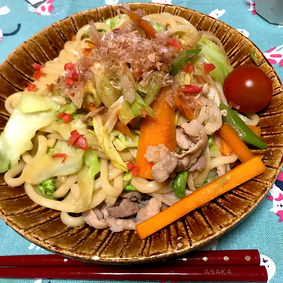 焼きうどん|あさかさん