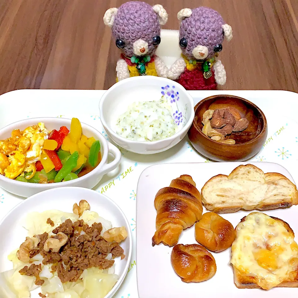 Snapdishの料理写真:朝ごぱん（╹◡╹）|chagashiさん