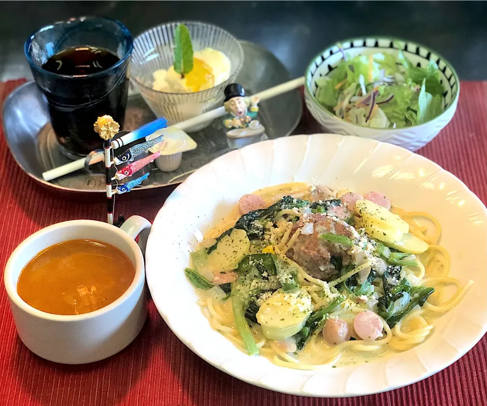 Snapdishの料理写真:ミートボールスパゲティ　Cook House Tsubaki|Toshimasa Chibaさん