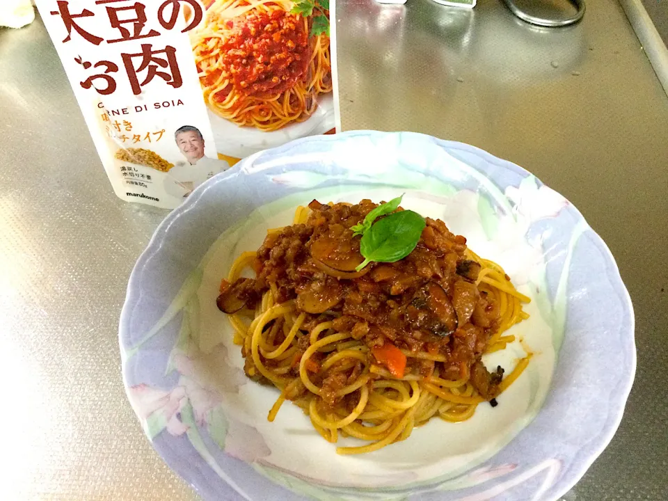 Snapdishの料理写真:大豆肉ボロネーゼ|detsuyoさん