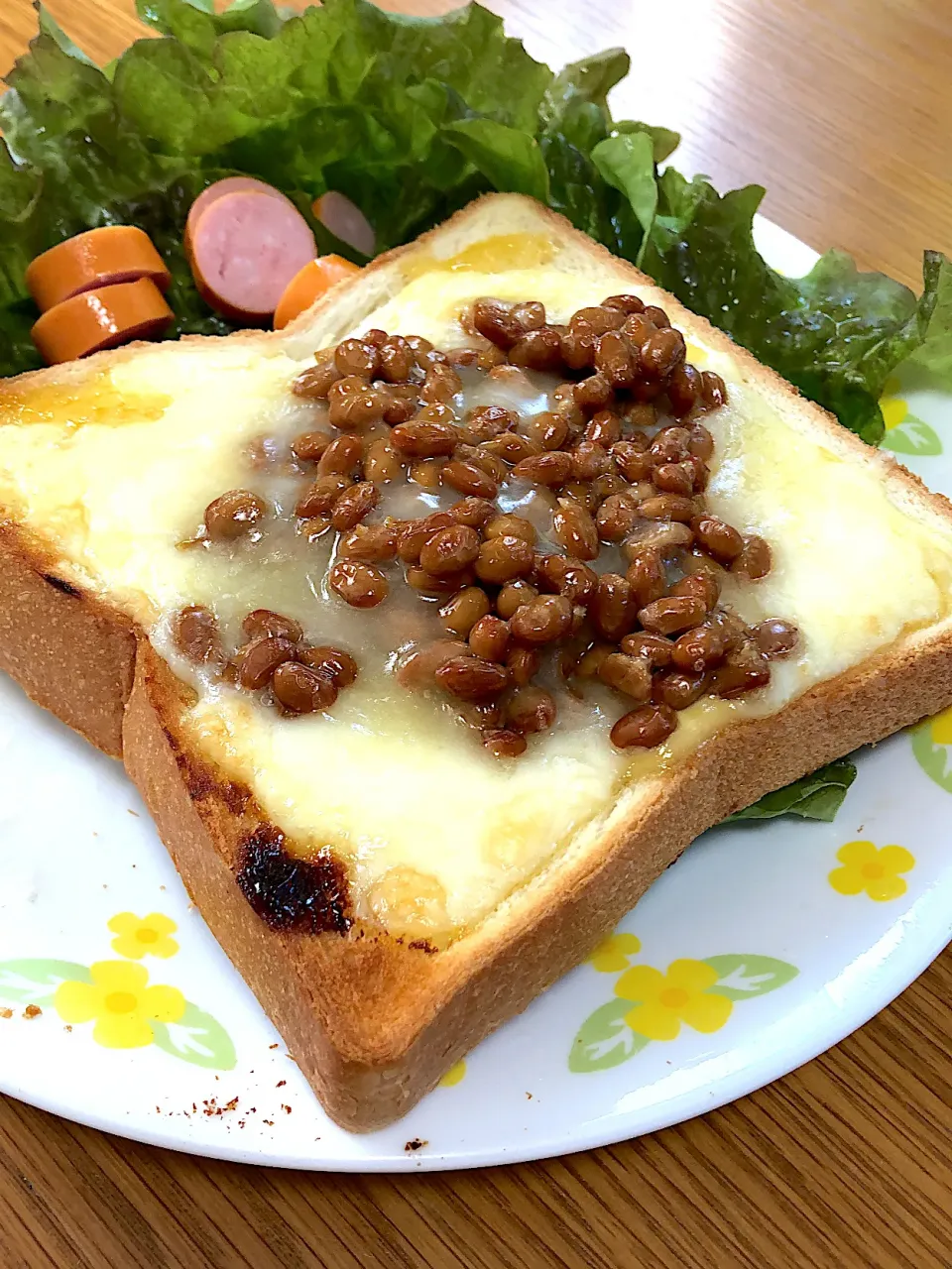 納豆チーズ食パン|まいみさん