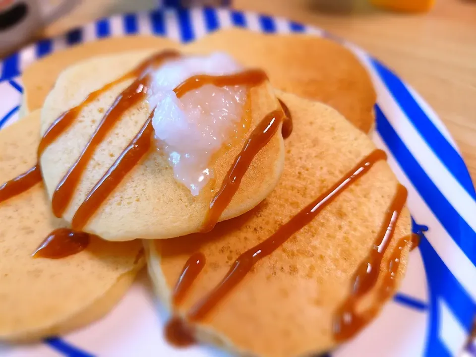 大豆粉でパンケーキ。|おさかなさん