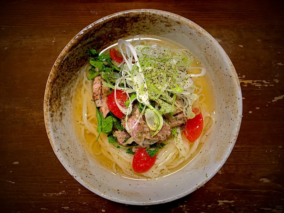 鰹の洋風たたきそうめん|半田手延べそうめんの店 阿波や壱兆さん