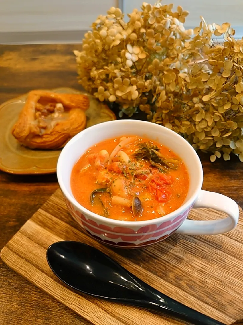 余り物のヨーグルトと野菜で
〜燃焼スープ〜|大学生の嫁入り修行さん