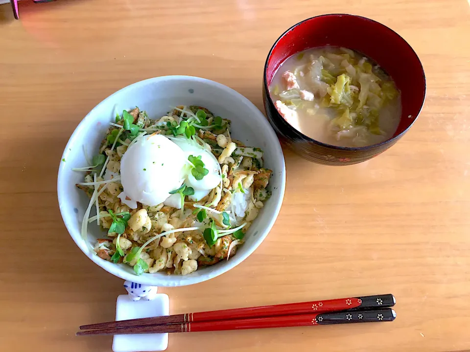 桜海老のかき揚げ風丼ぶり|黒蜜きなこさん