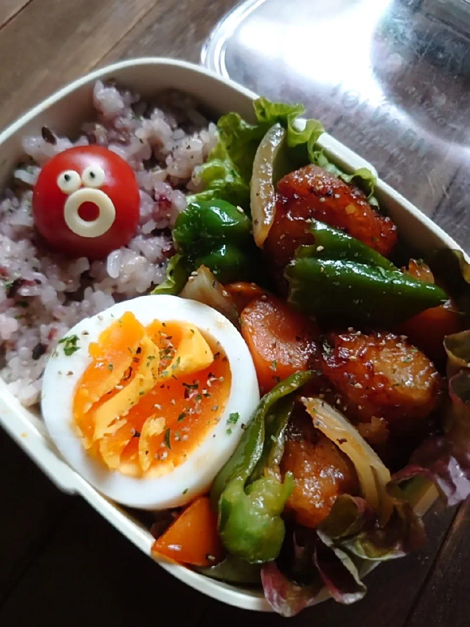 漢の…長女用🍱雑穀米と黒酢酢鶏弁当|ᵏᵒᵘさん