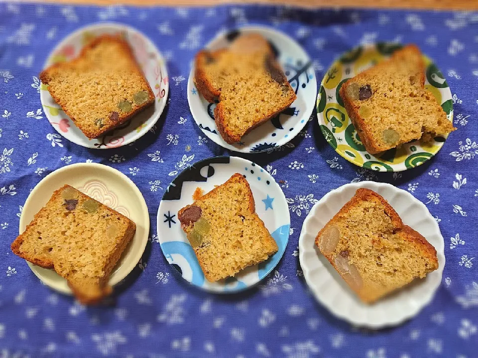 抹茶と豆のパウンドケーキ|ゆずうさぎさん