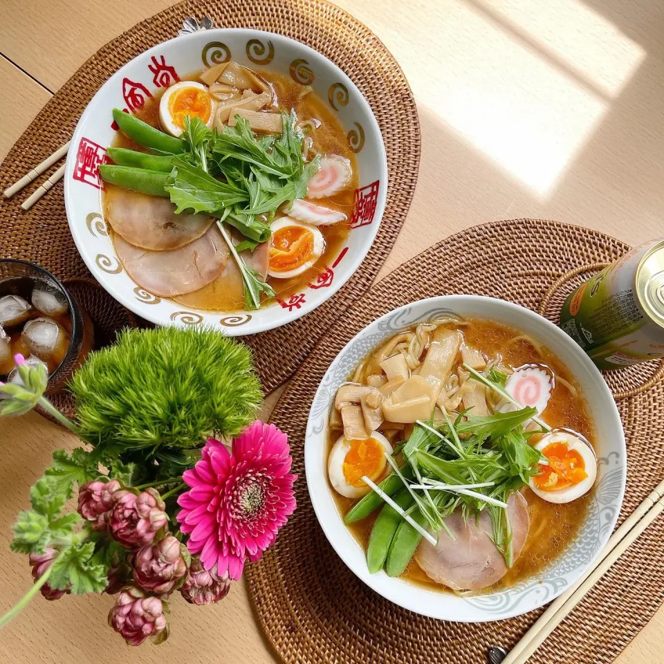 Snapdishの料理写真:5/4❤︎休日ランチ🍃味噌ラーメン🍜|Makinsさん