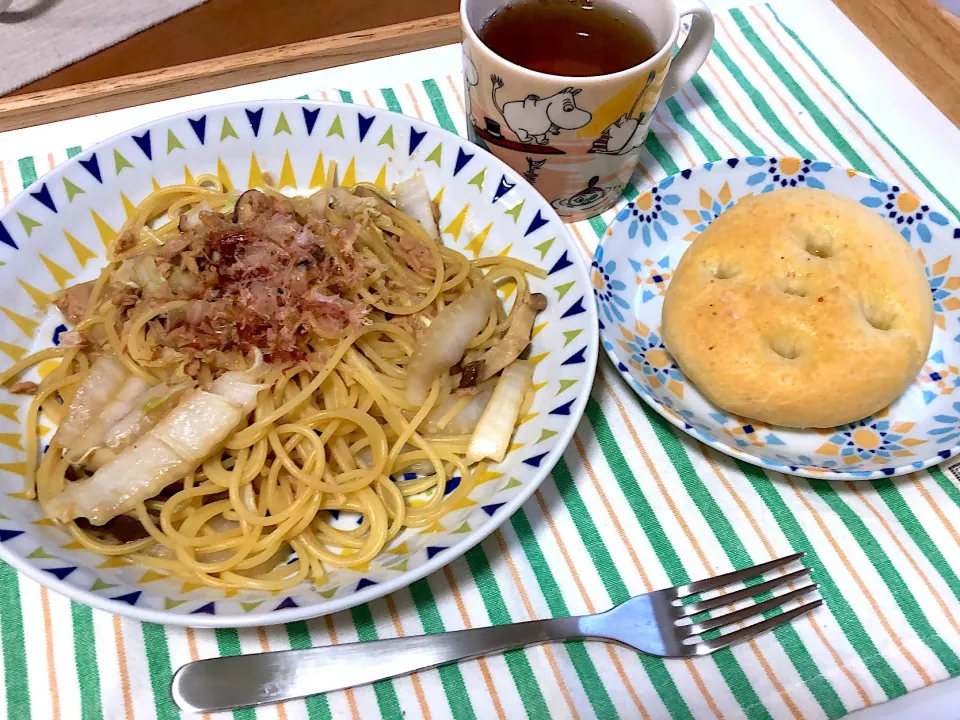 白菜とツナの和風パスタ🍝|さおりさん