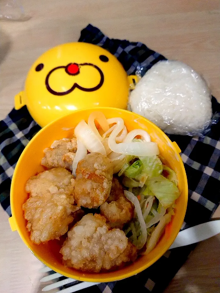 Snapdishの料理写真:鶏の唐揚げ弁当|たつかばさん